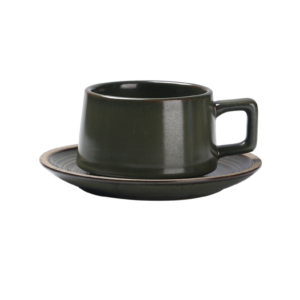 Coffee Cup Tea Cup Set Dark Olive Green