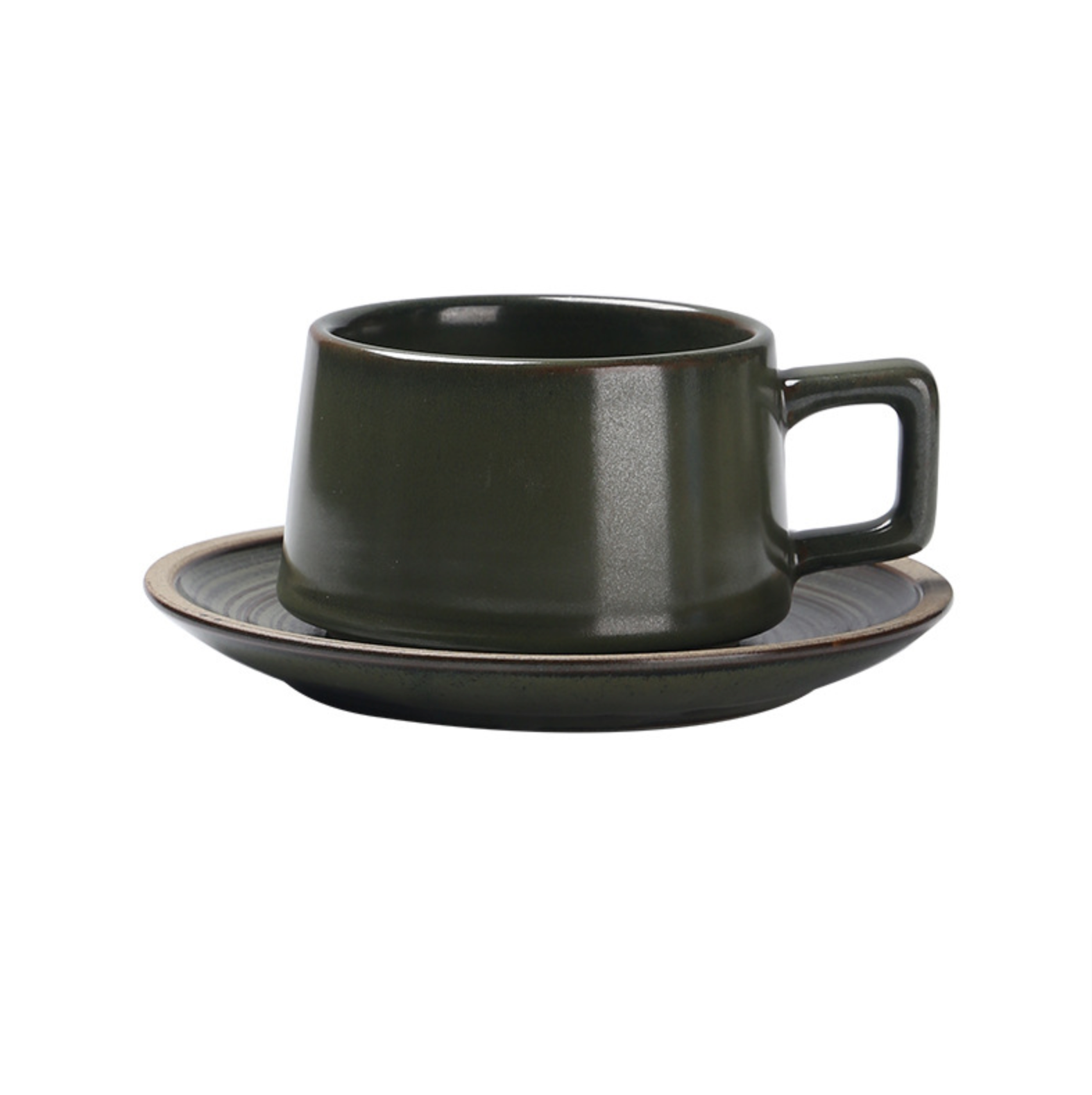 Coffee Cup Tea Cup Set Dark Olive Green